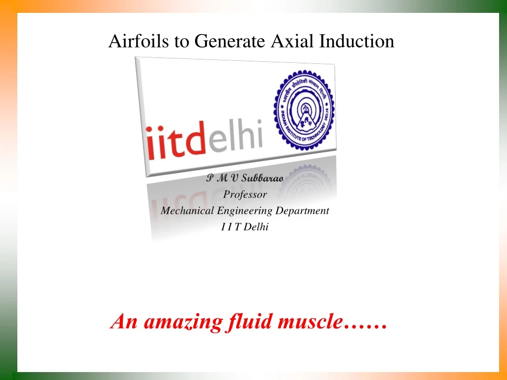 airfoils to generate axial induction