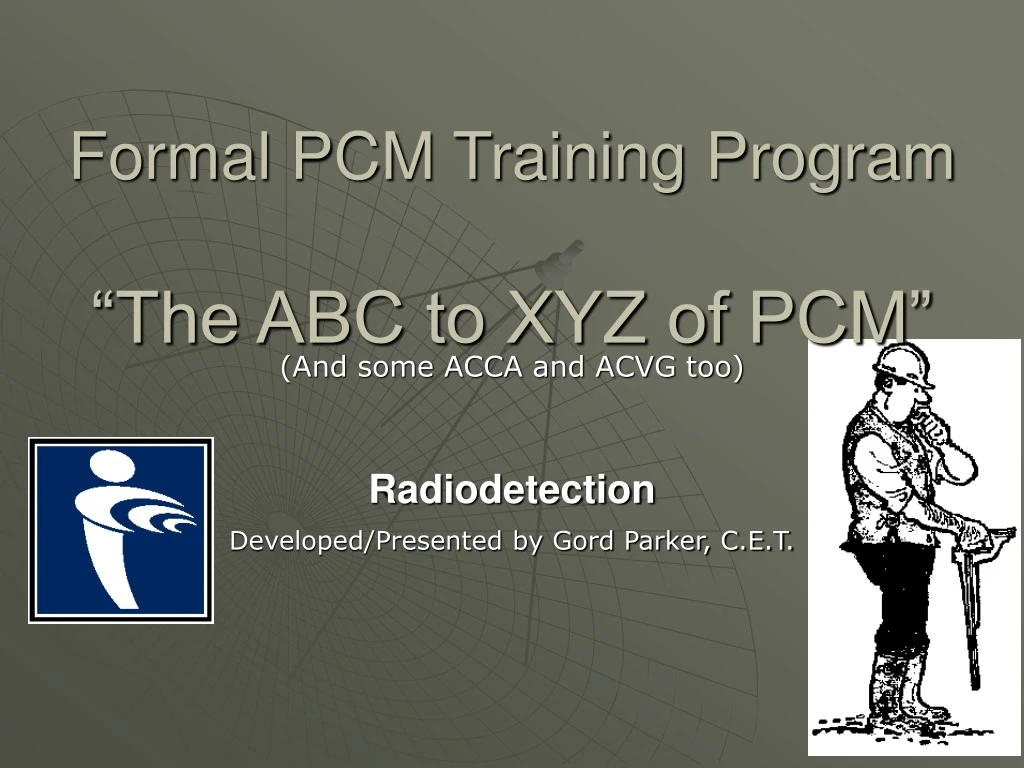 formal pcm training program the abc to xyz of pcm