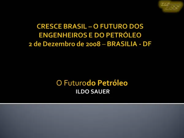 O Futuro do Petr leo ILDO SAUER