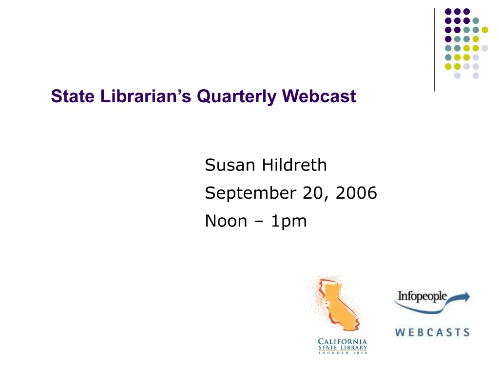 state librarian s quarterly webcast