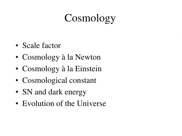 Cosmology