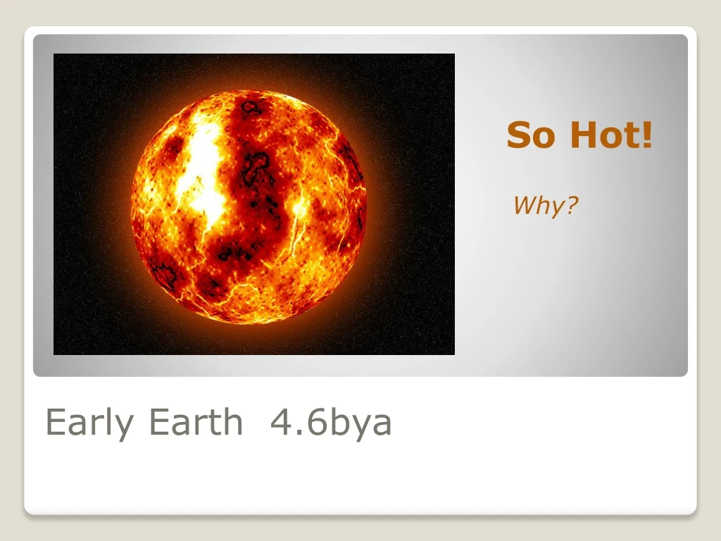 early earth 4 6bya