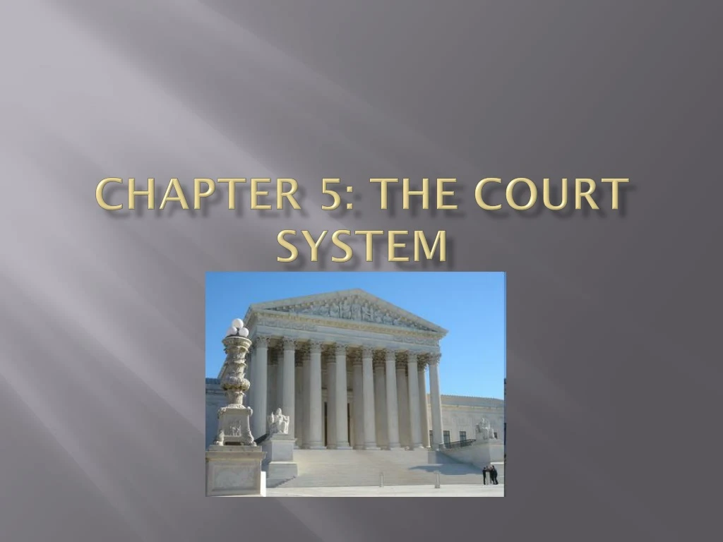 chapter 5 the court system