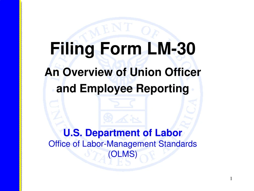 filing form lm 30 an overview of union officer