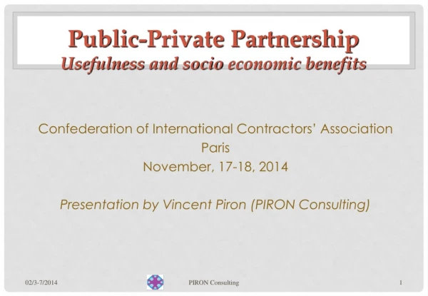 Confederation  of International  Contractors ’ Association Paris November , 17-18, 2014