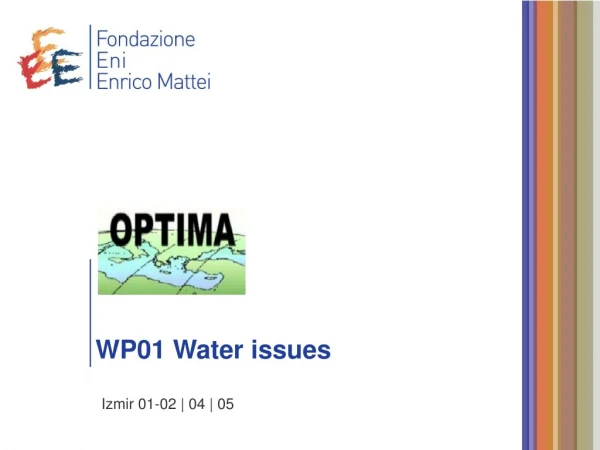 WP01 Water issues