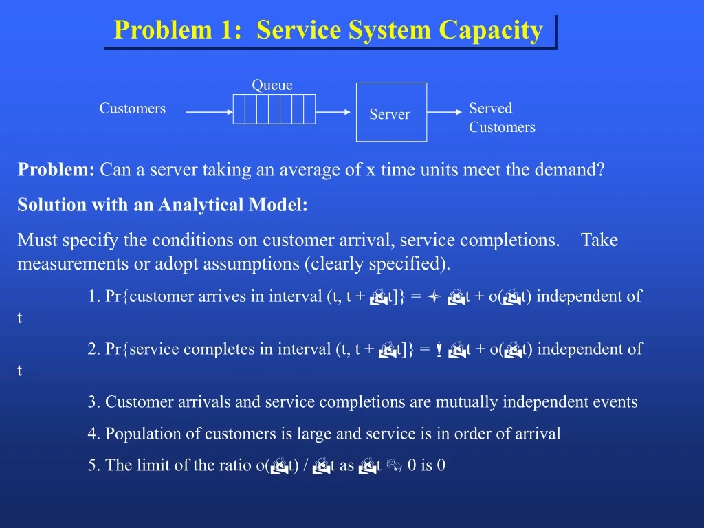 problem 1 service system capacity