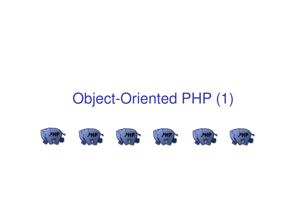 object oriented php 1