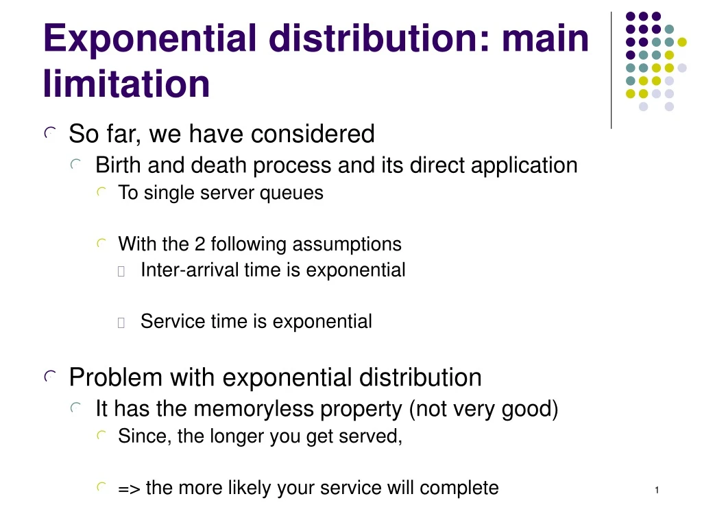 exponential distribution main limitation