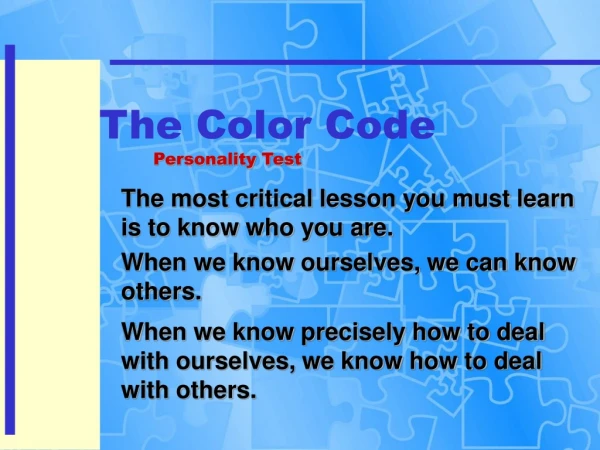The Color Code Personality Test