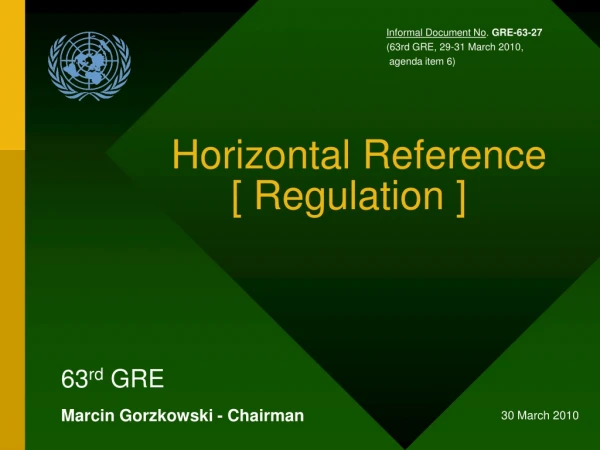 Horizontal Reference 	[ Regulation ]