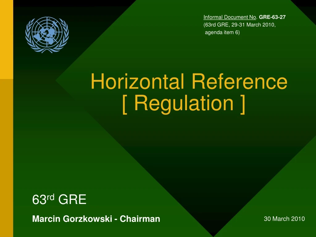 horizontal reference regulation
