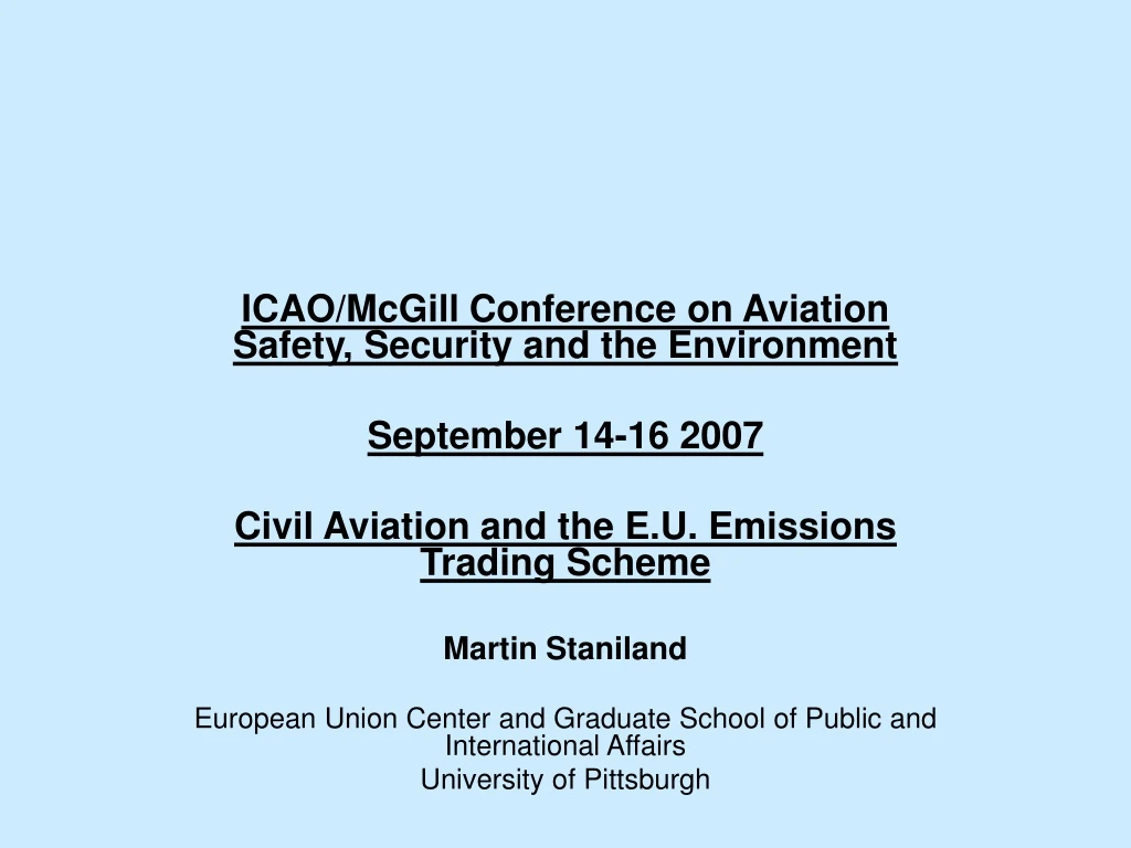 icao mcgill conference on aviation safety
