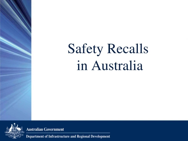 Safety Recalls  in Australia