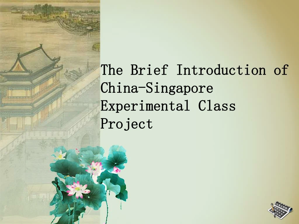 the brief introduction of china singapore