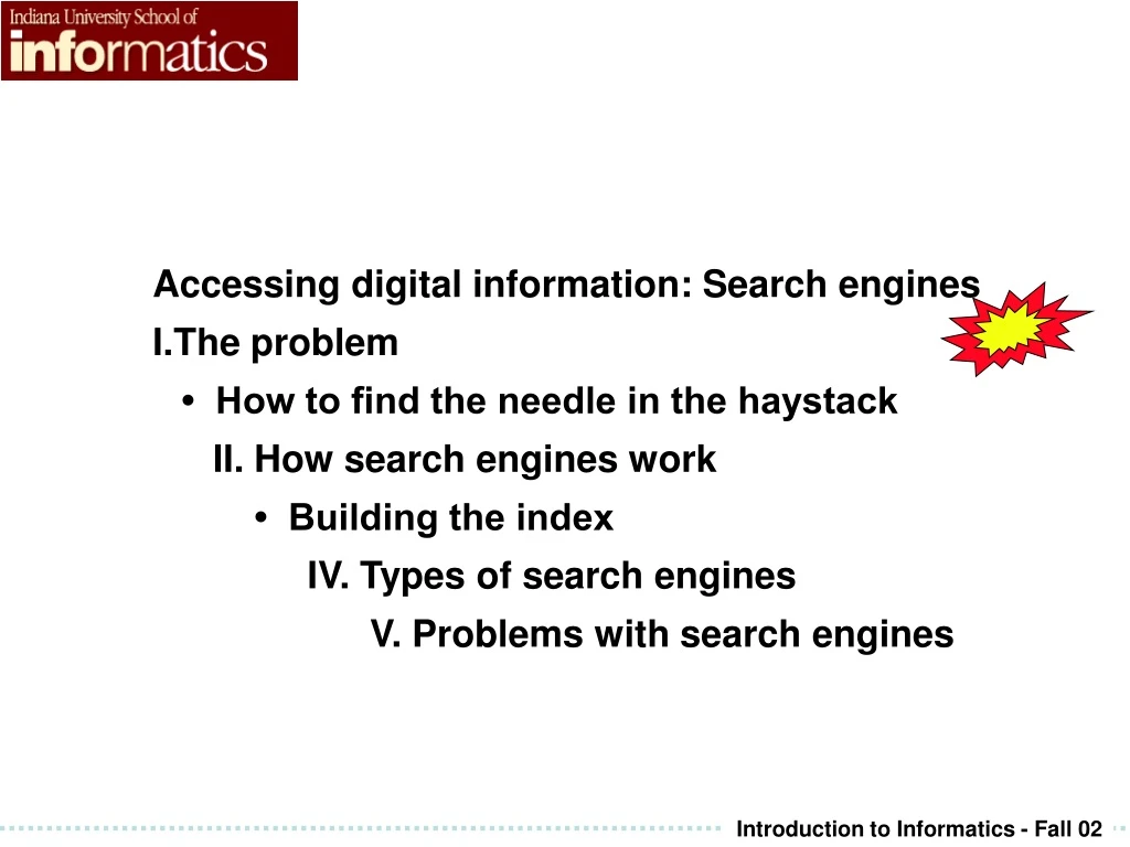 accessing digital information search engines