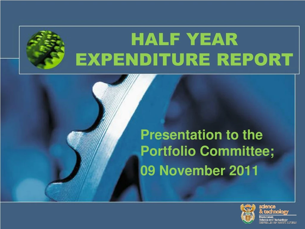 half year expenditure report