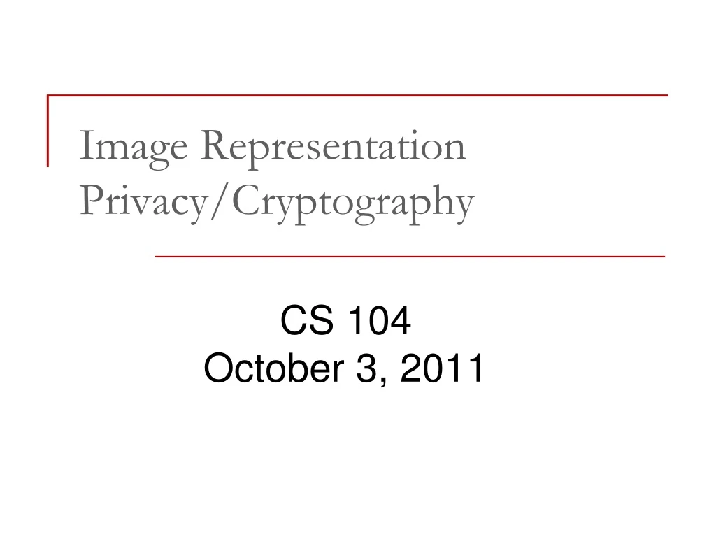 image representation privacy cryptography