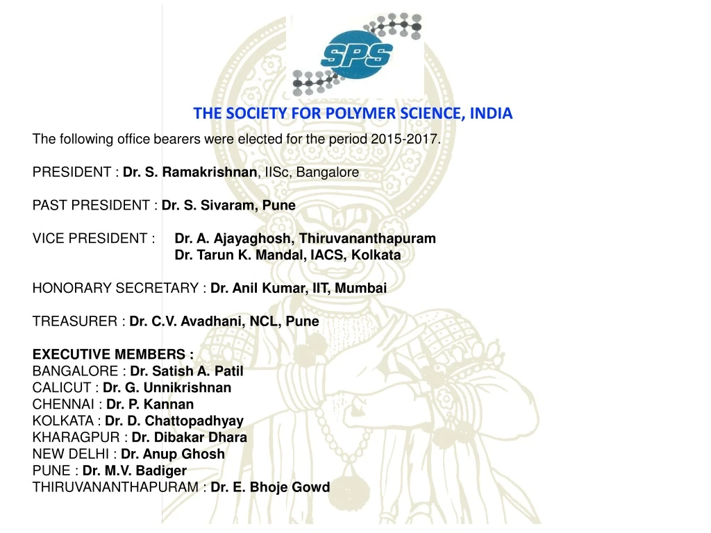 the society for polymer science india