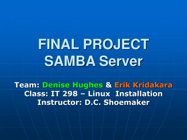 FINAL PROJECT  SAMBA Server