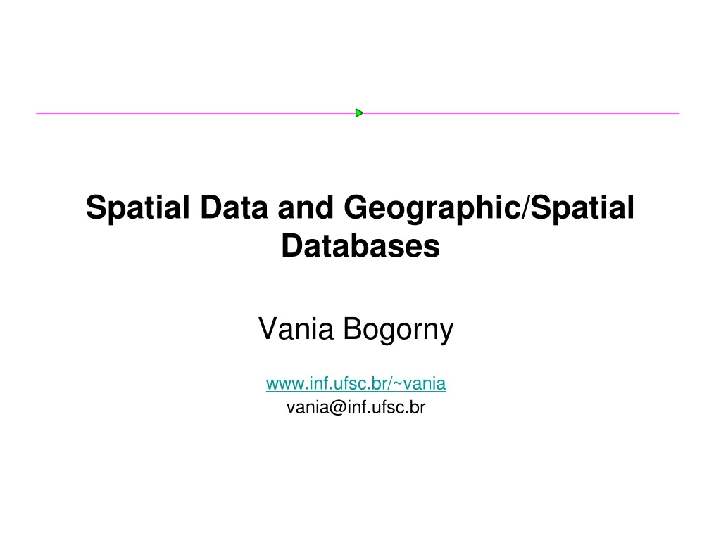 spatial data and geographic spatial databases