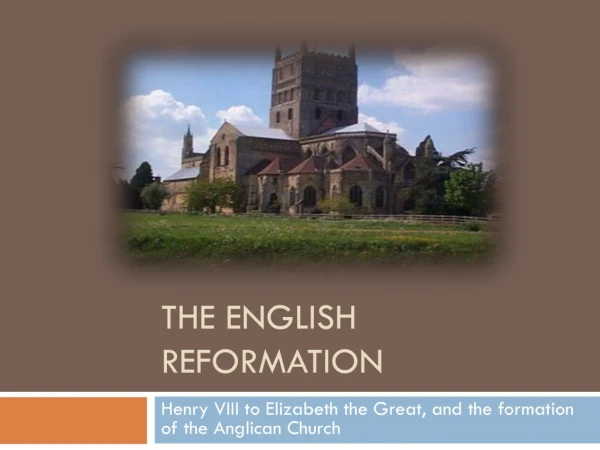 The English Reformation