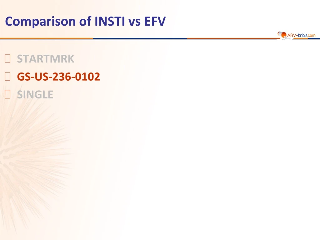comparison of insti vs efv