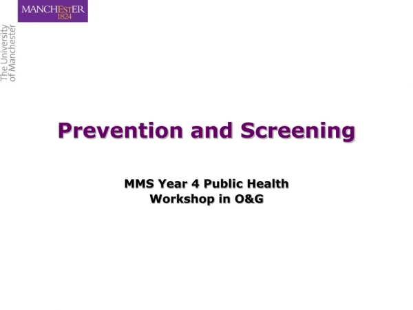 Prevention and Screening