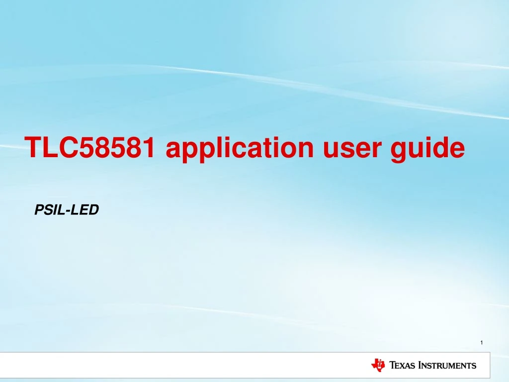 tlc58581 application user guide