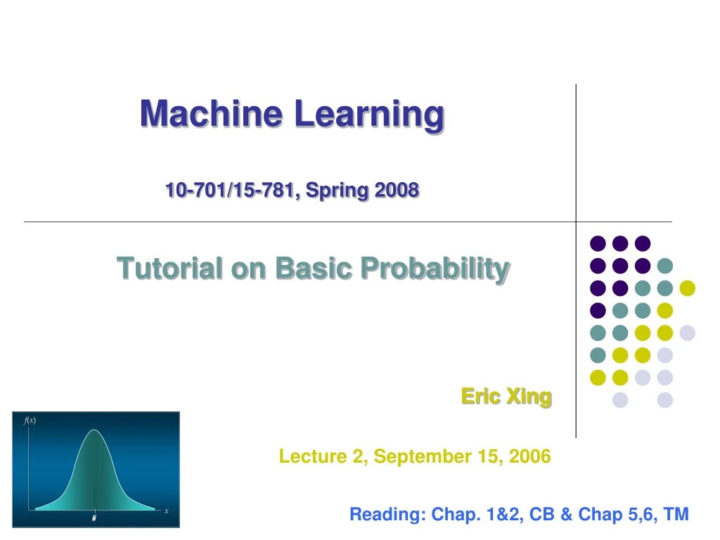 machine learning 10 701 15 781 spring 2008