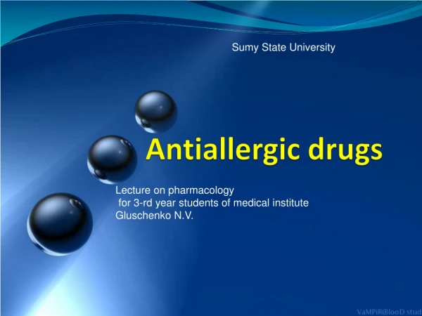 Antiallergic drugs