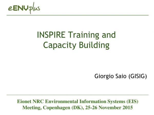 INSPIRE Training and  Capacity Building