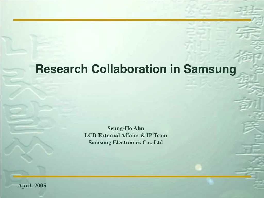 research collaboration in samsung