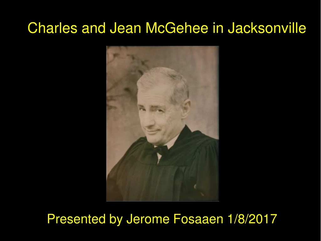 charles and jean mcgehee in jacksonville