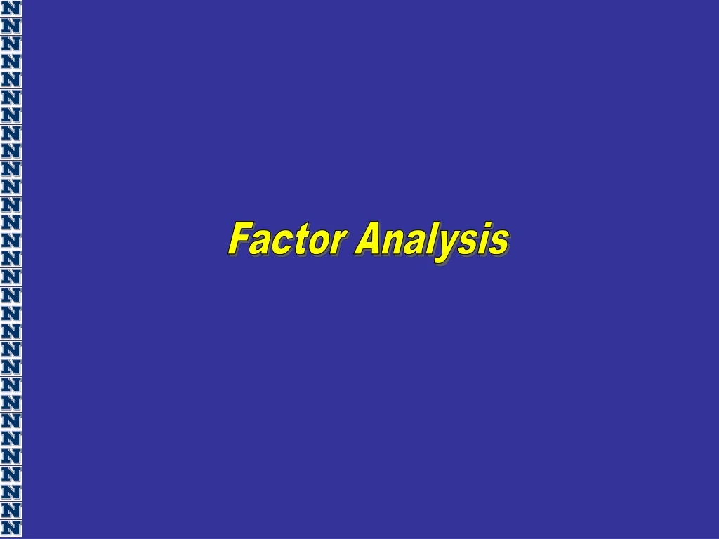 factor analysis