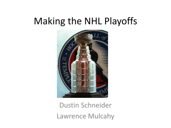 Making the NHL Playoffs