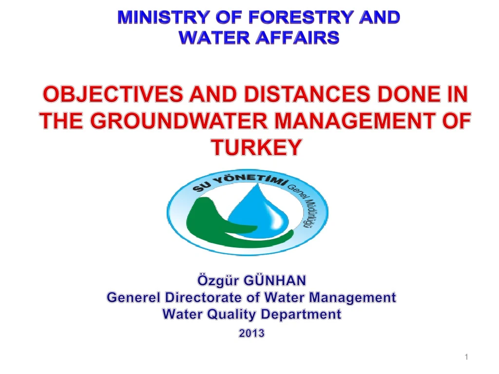 ministry of forestry and water affairs