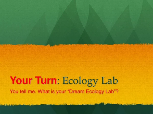 Your Turn : Ecology Lab