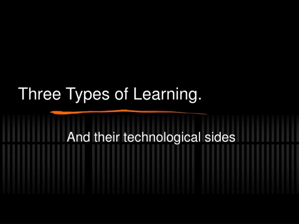 Three Types of Learning.