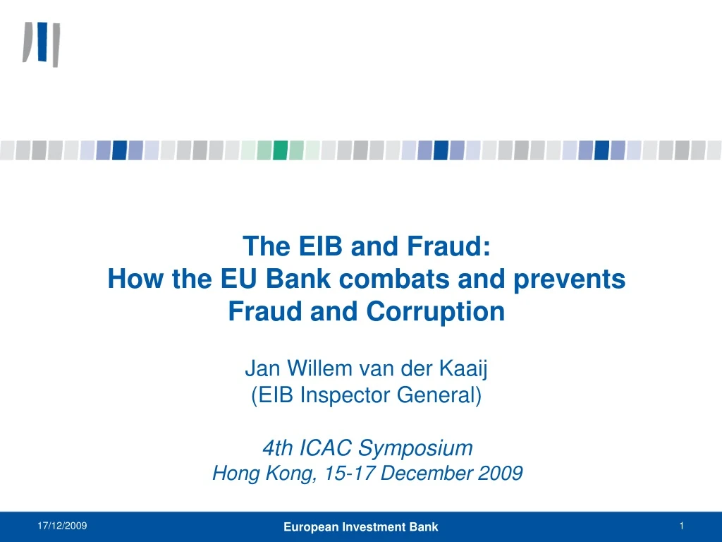 the eib and fraud how the eu bank combats