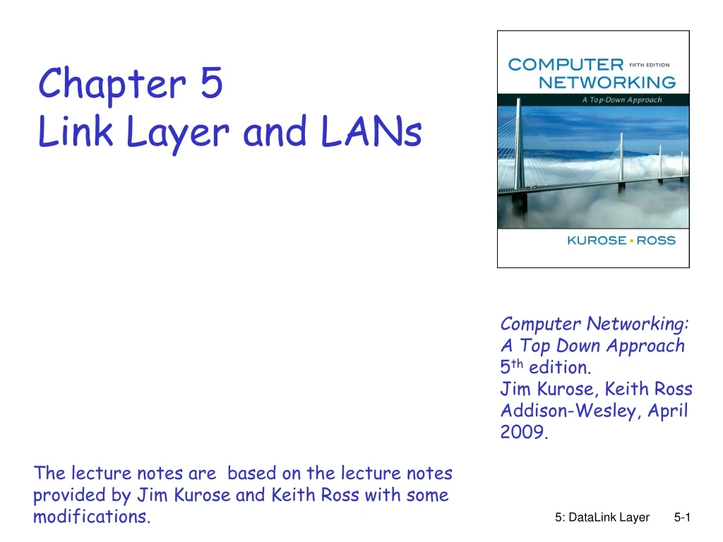 chapter 5 link layer and lans