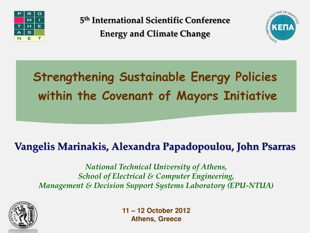 5 th international scientific conference energy