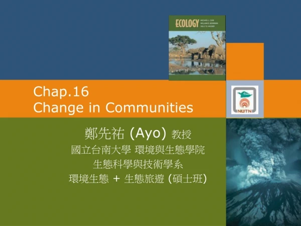 Chap.16  Change in Communities