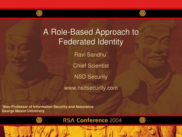 A Role-Based Approach to  Federated Identity