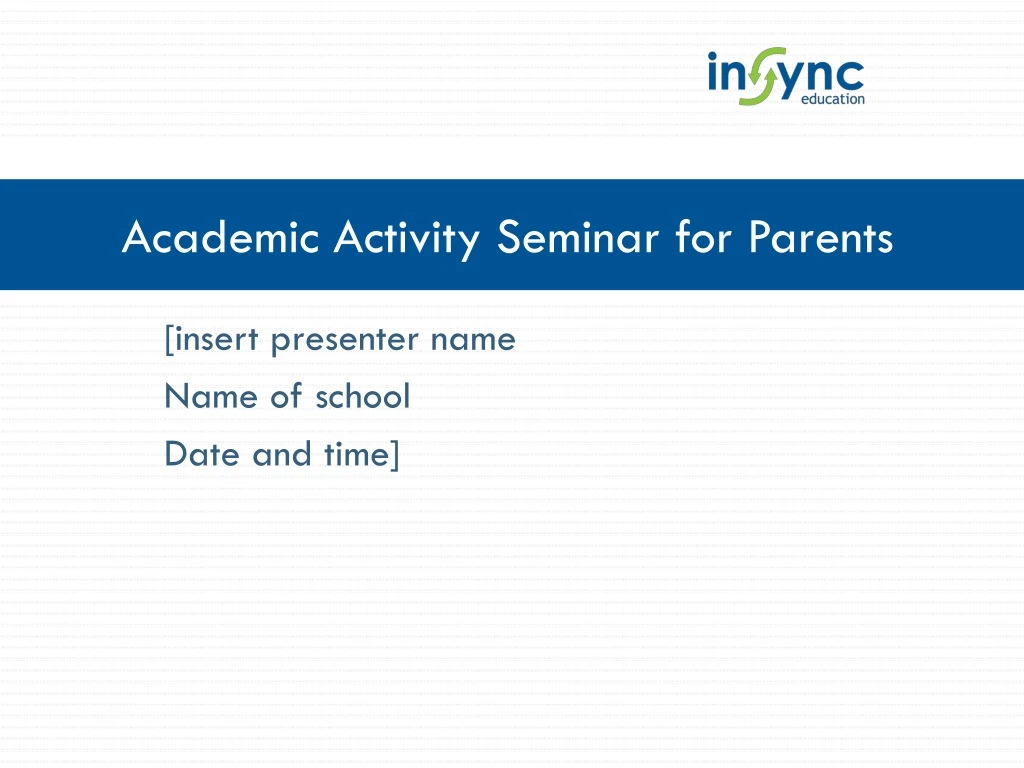 academic activity seminar for parents