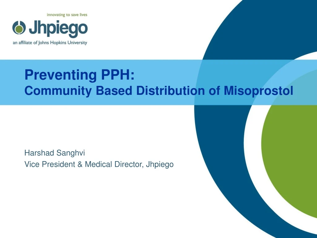 preventing pph community based distribution of misoprostol