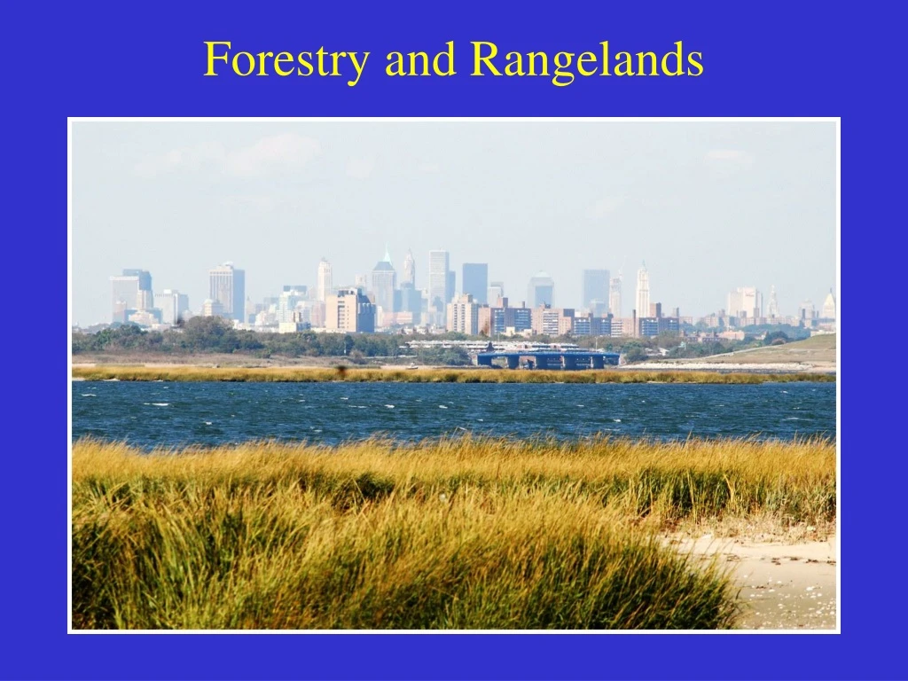 forestry and rangelands