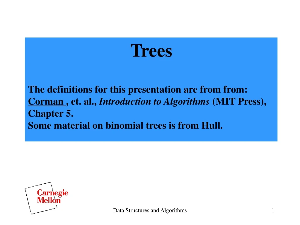 trees the definitions for this presentation