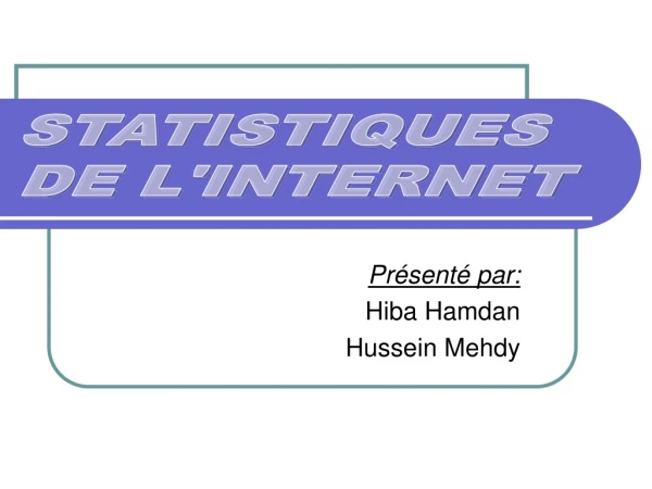 Présenté par: Hiba Hamdan Hussein Mehdy