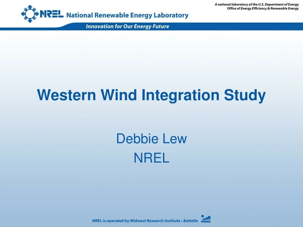 western wind integration study